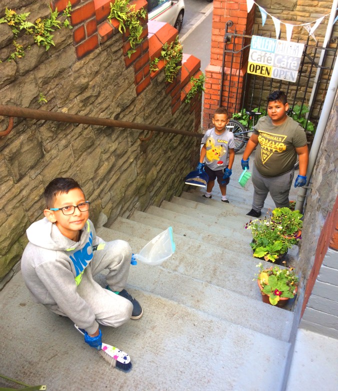 Barnabas Crew - cleaning outside