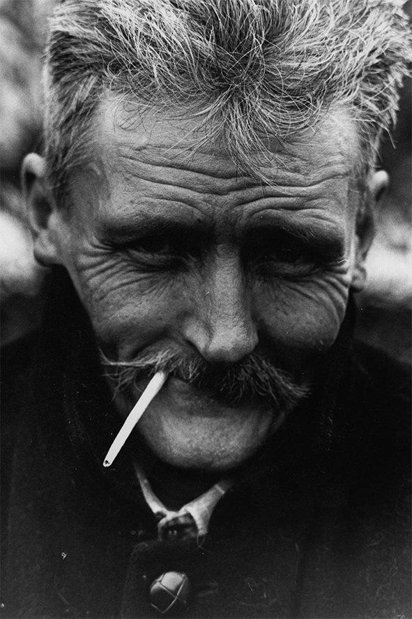 with cigarette