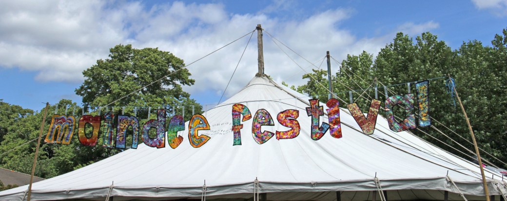 MF Maindee Festival main stage sign
