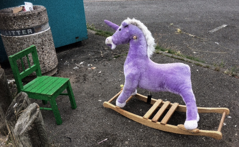 Rubbish - chair and rocking horse 1