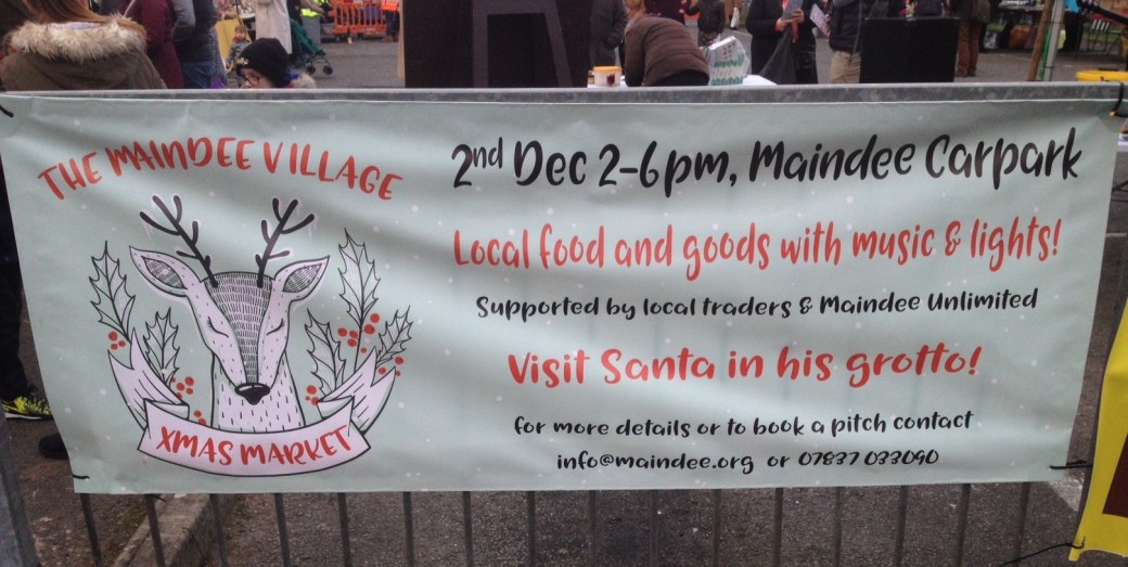 Maindee Xmas Market sign